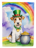 Fox Terrier St Patrick's Day Garden Flag Mailbox Decorative Yard Banner Outside Patio Artwork for Flower Beds, Garden Size, Multicolor