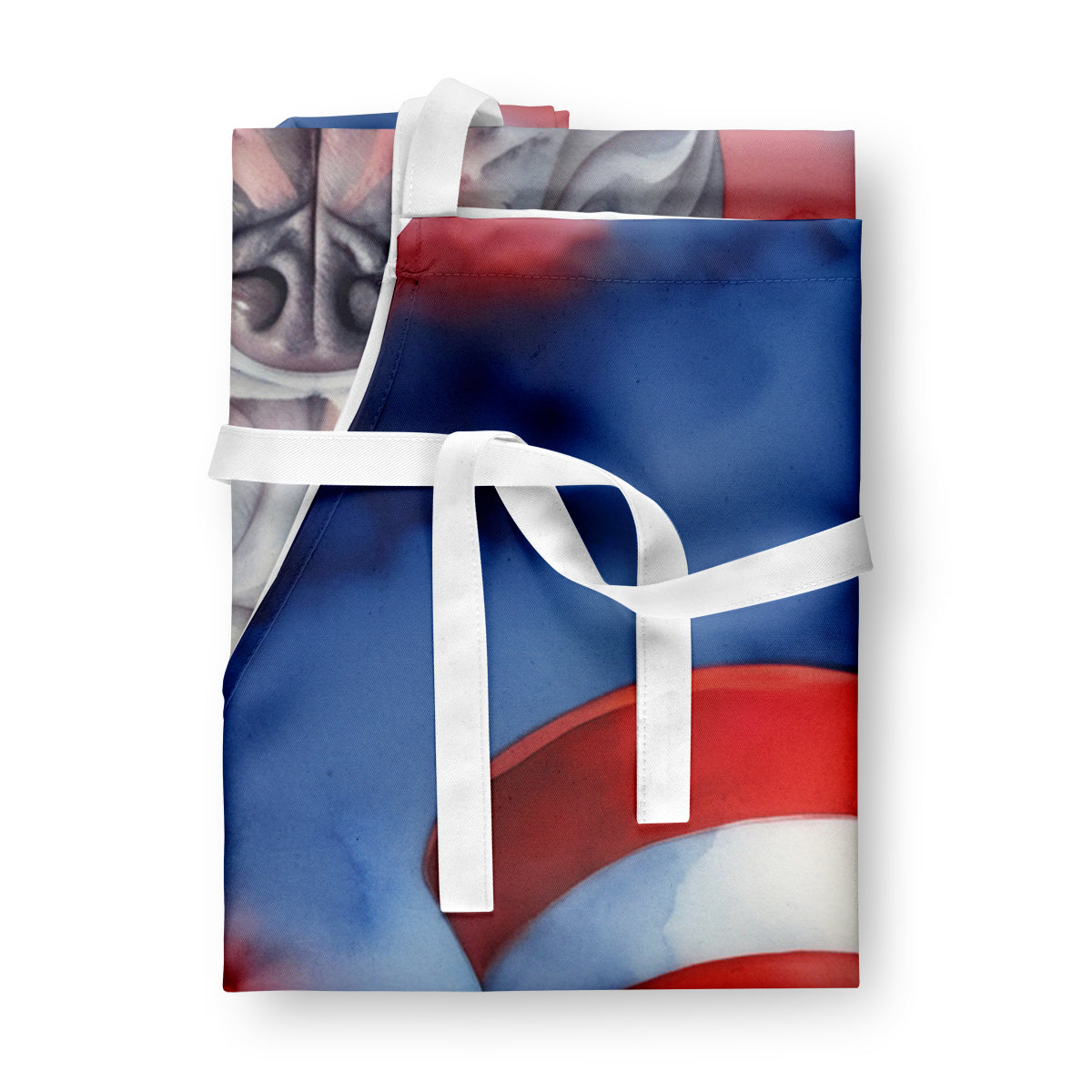 American Bulldog Patriotic American Apron Cooking Kitchen Server Baking Crafts Gardening for Adult Women Men, Unisex, Large, Multicolor