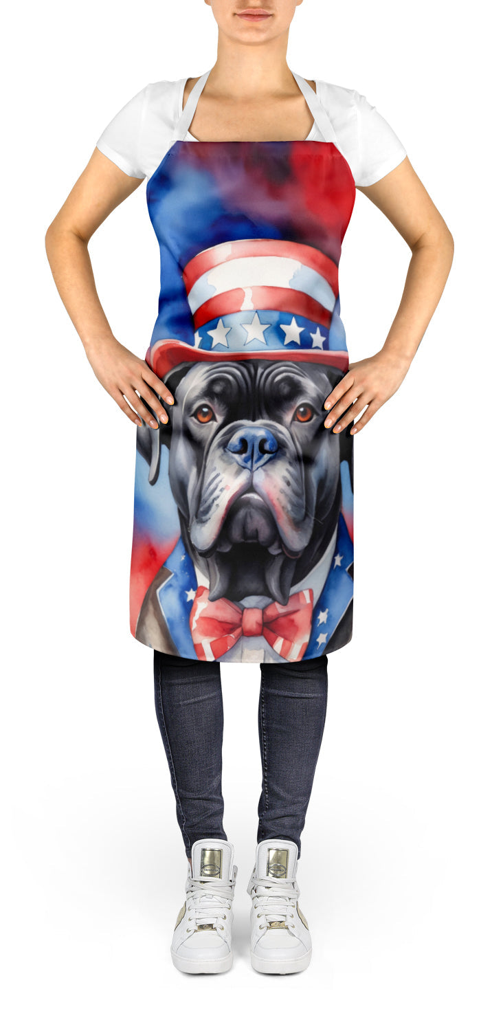Cane Corso Patriotic American Apron Cooking Kitchen Server Baking Crafts Gardening for Adult Women Men, Unisex, Large, Multicolor