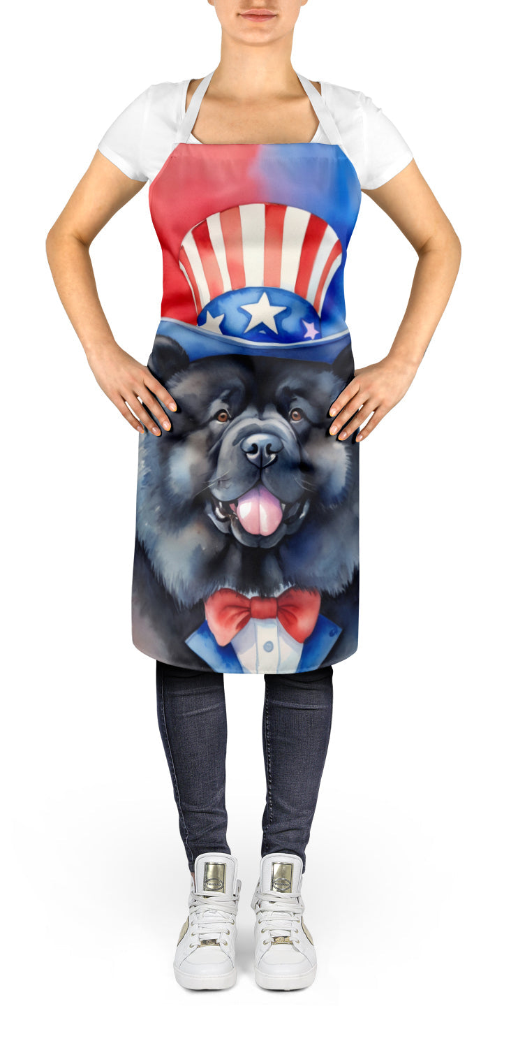 Chow Chow Patriotic American Apron Cooking Kitchen Server Baking Crafts Gardening for Adult Women Men, Unisex, Large, Multicolor