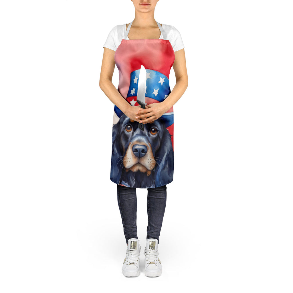 Cocker Spaniel Patriotic American Apron Cooking Kitchen Server Baking Crafts Gardening for Adult Women Men, Unisex, Large, Multicolor