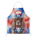 Cocker Spaniel Patriotic American Apron Cooking Kitchen Server Baking Crafts Gardening for Adult Women Men, Unisex, Large, Multicolor