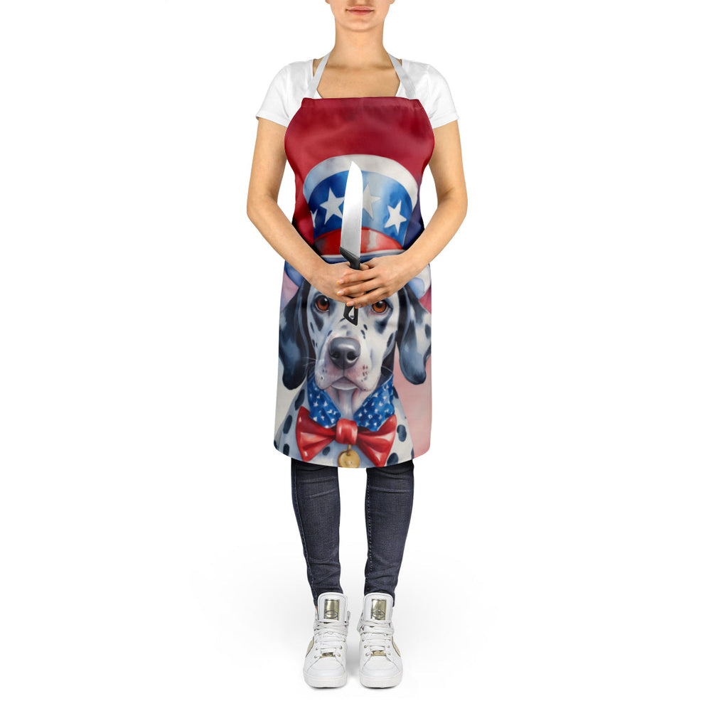 Dalmatian Patriotic American Apron Cooking Kitchen Server Baking Crafts Gardening for Adult Women Men, Unisex, Large, Multicolor