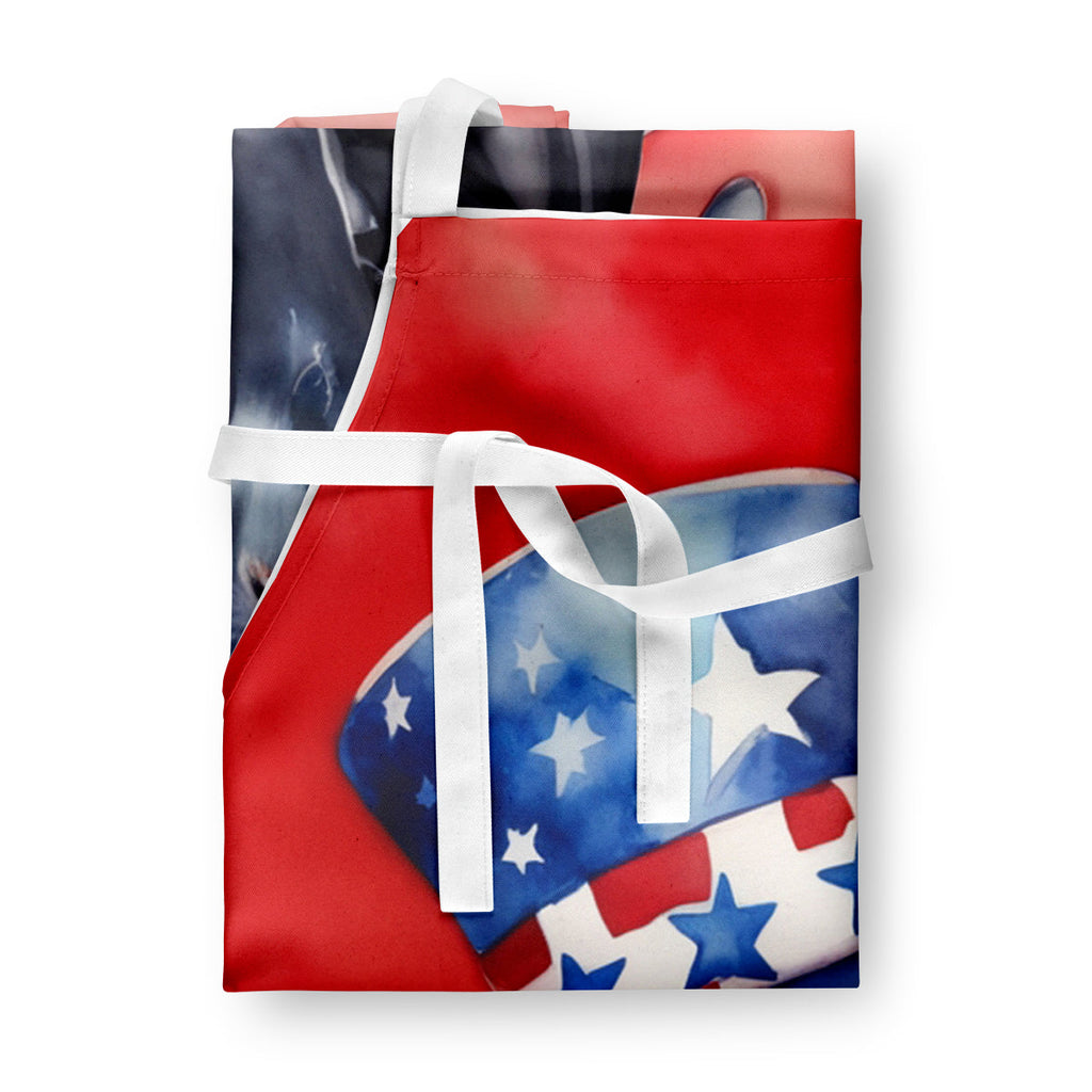 Great Dane Patriotic American Apron Cooking Kitchen Server Baking Crafts Gardening for Adult Women Men, Unisex, Large, Multicolor