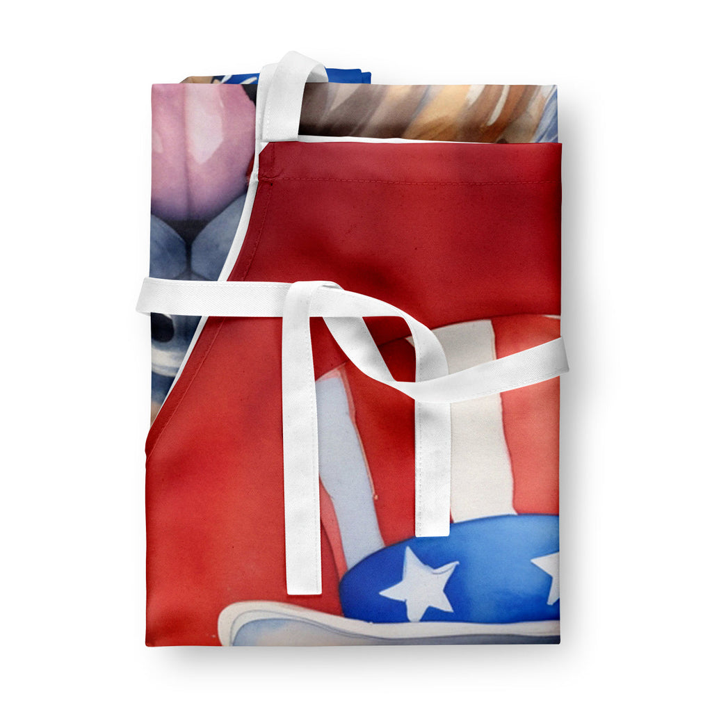 Leonberger Patriotic American Apron Cooking Kitchen Server Baking Crafts Gardening for Adult Women Men, Unisex, Large, Multicolor