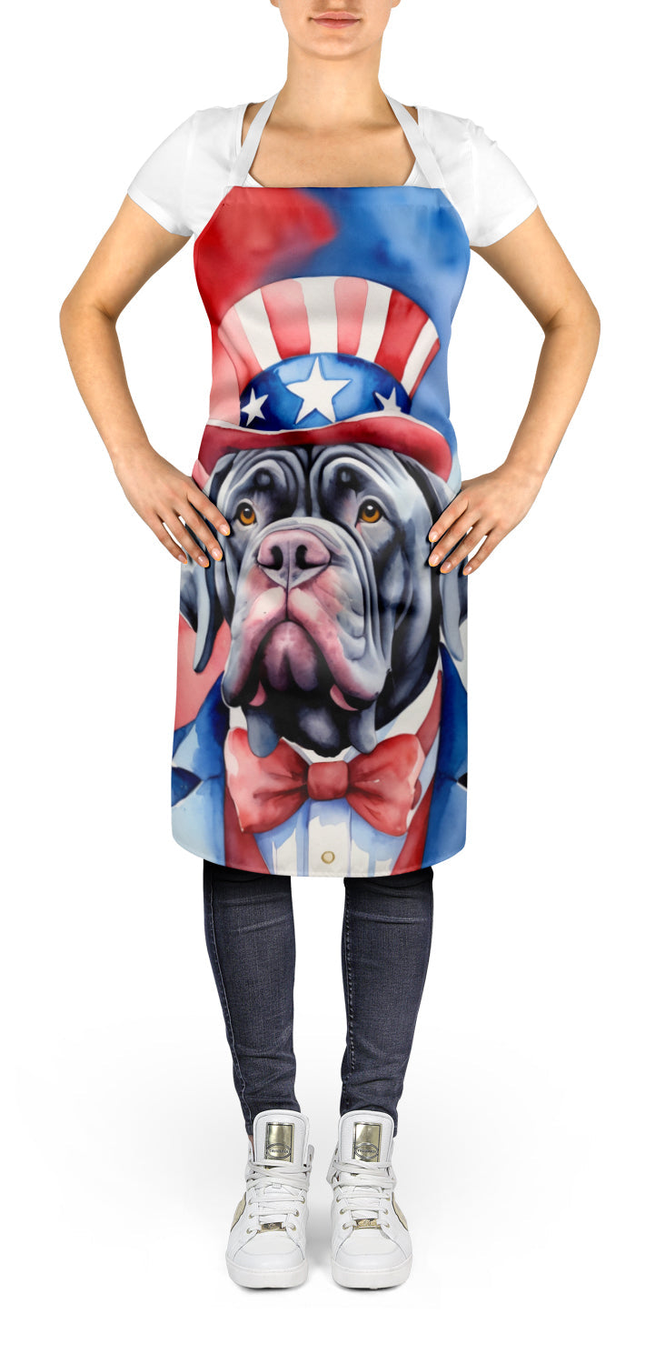 Neapolitan Mastiff Patriotic American Apron Cooking Kitchen Server Baking Crafts Gardening for Adult Women Men, Unisex, Large, Multicolor