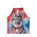 Norwegian Elkhound Patriotic American Apron Cooking Kitchen Server Baking Crafts Gardening for Adult Women Men, Unisex, Large, Multicolor