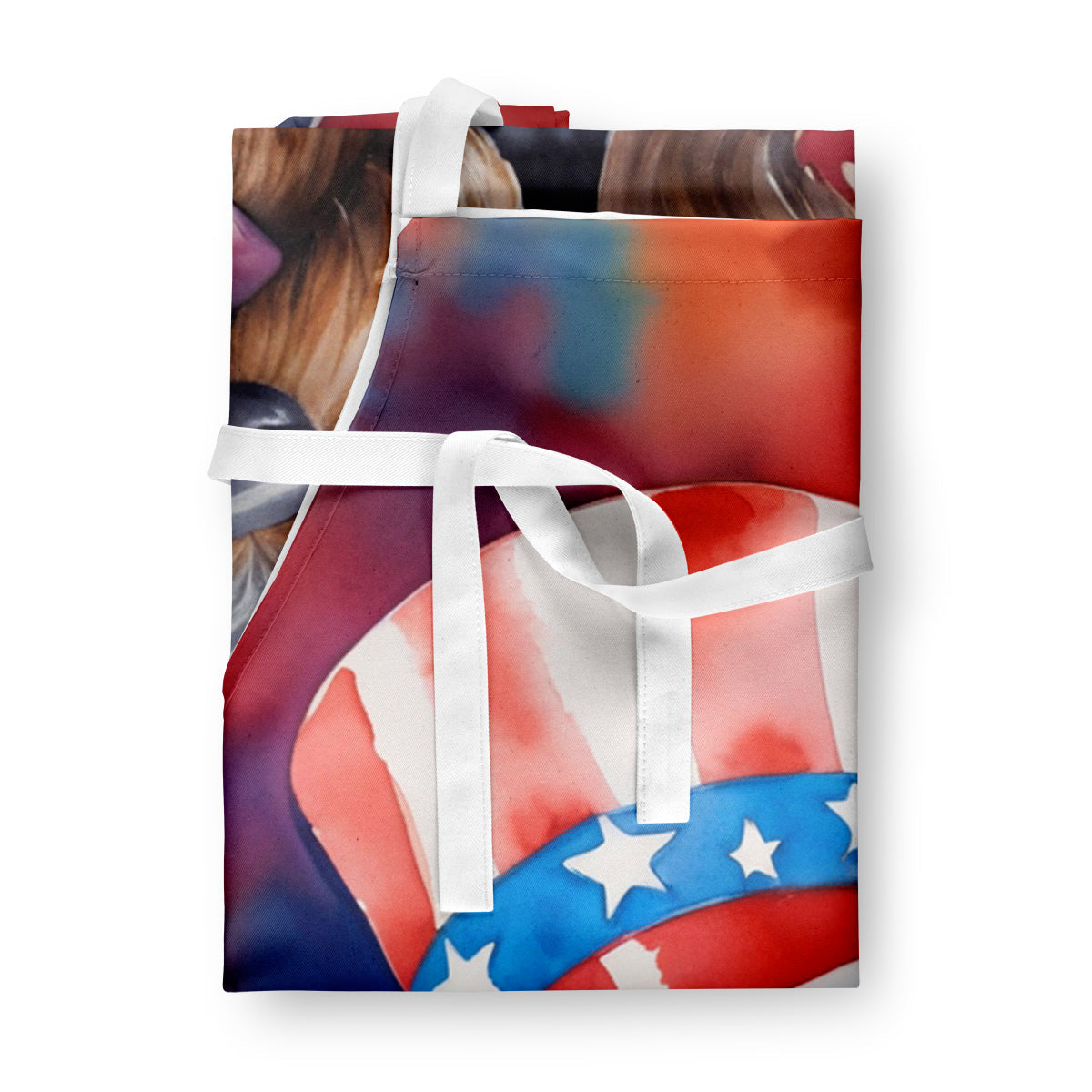 Wirehaired Pointing Griffon Patriotic American Apron Cooking Kitchen Server Baking Crafts Gardening for Adult Women Men, Unisex, Large, Multicolor