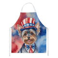 Yorkshire Terrier Patriotic American Apron Cooking Kitchen Server Baking Crafts Gardening for Adult Women Men, Unisex, Large, Multicolor