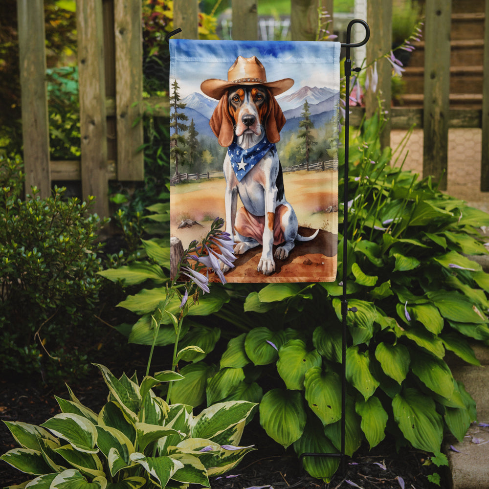 American English Coonhound Cowboy Welcome Garden Flag Mailbox Decorative Yard Banner Outside Patio Artwork for Flower Beds, Garden Size, Multicolor