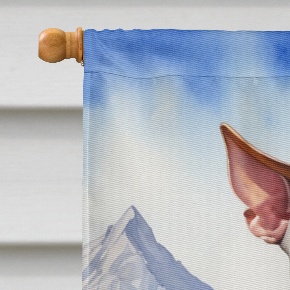 American Hairless Terrier Cowboy Welcome House Flag 28x40 Porch Sleeve Pole Decorative Outside Yard Banner Artwork Wall Hanging, Polyester