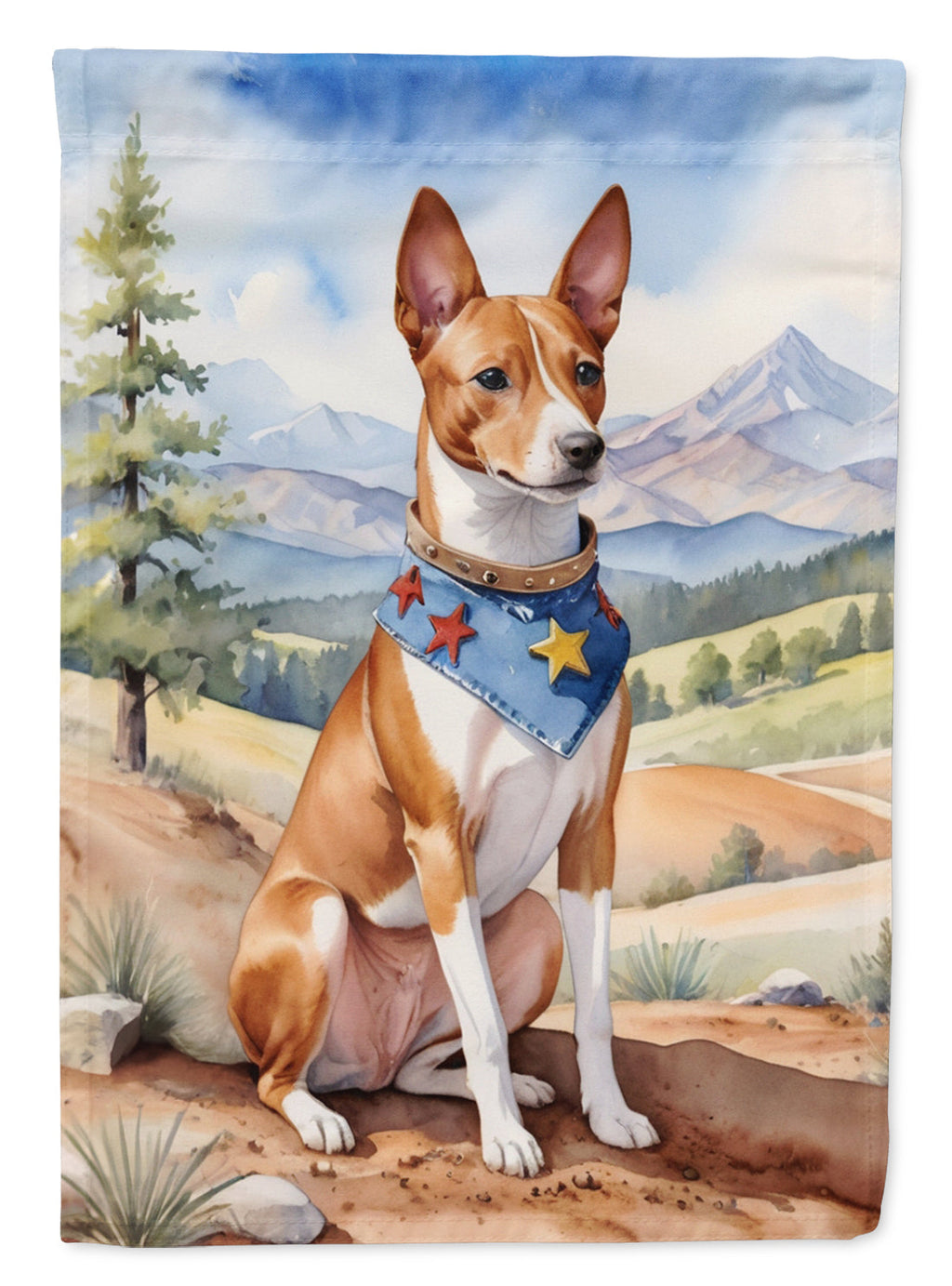Basenji Cowboy Welcome Garden Flag Mailbox Decorative Yard Banner Outside Patio Artwork for Flower Beds, Garden Size, Multicolor
