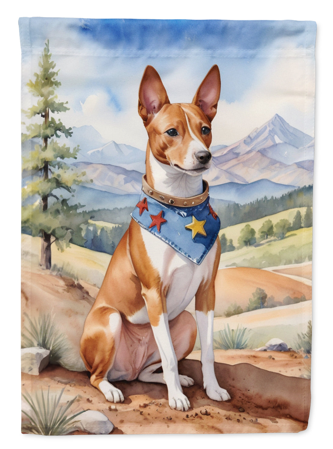 Basenji Cowboy Welcome Garden Flag Mailbox Decorative Yard Banner Outside Patio Artwork for Flower Beds, Garden Size, Multicolor