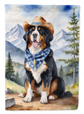 Bernese Mountain Dog Cowboy Welcome Garden Flag Mailbox Decorative Yard Banner Outside Patio Artwork for Flower Beds, Garden Size, Multicolor