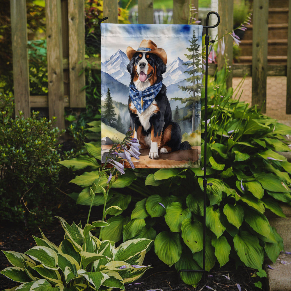 Bernese Mountain Dog Cowboy Welcome Garden Flag Mailbox Decorative Yard Banner Outside Patio Artwork for Flower Beds, Garden Size, Multicolor