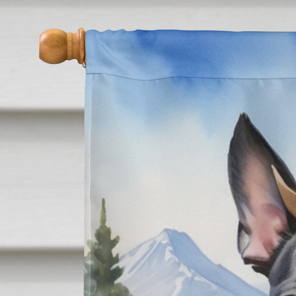 Boston Terrier Cowboy Welcome House Flag 28x40 Porch Sleeve Pole Decorative Outside Yard Banner Artwork Wall Hanging, Polyester