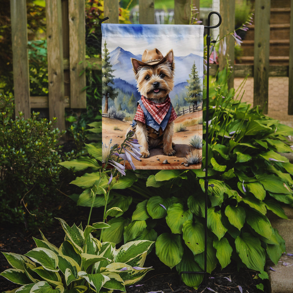 Cairn Terrier Cowboy Welcome Garden Flag Mailbox Decorative Yard Banner Outside Patio Artwork for Flower Beds, Garden Size, Multicolor