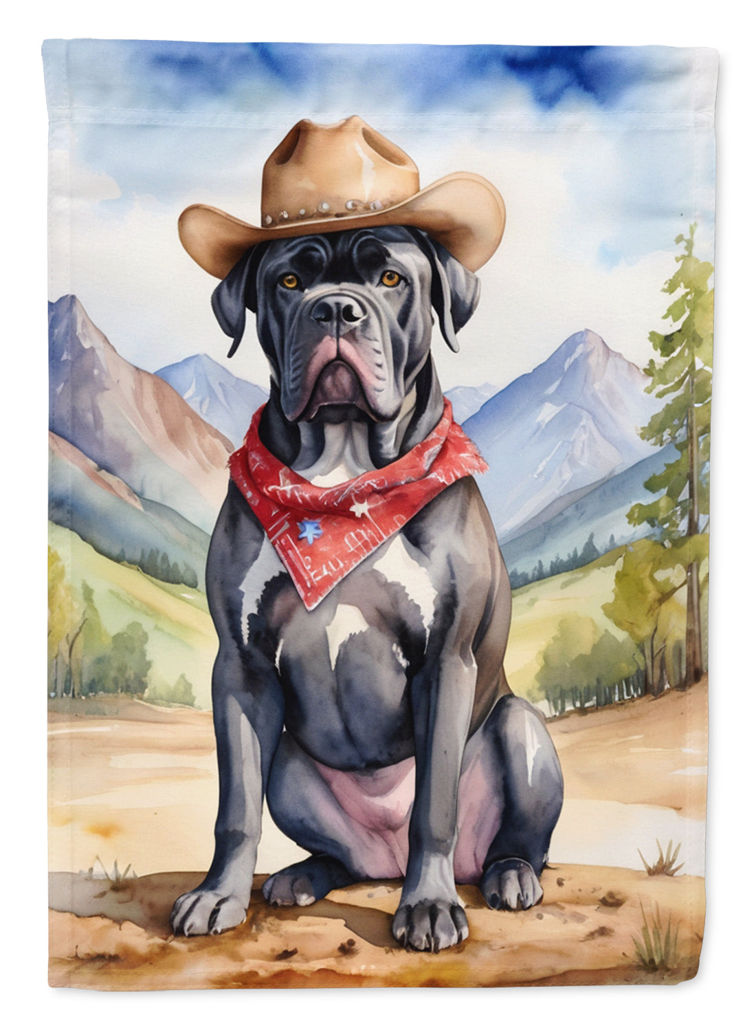 Cane Corso Cowboy Welcome Garden Flag Mailbox Decorative Yard Banner Outside Patio Artwork for Flower Beds, Garden Size, Multicolor