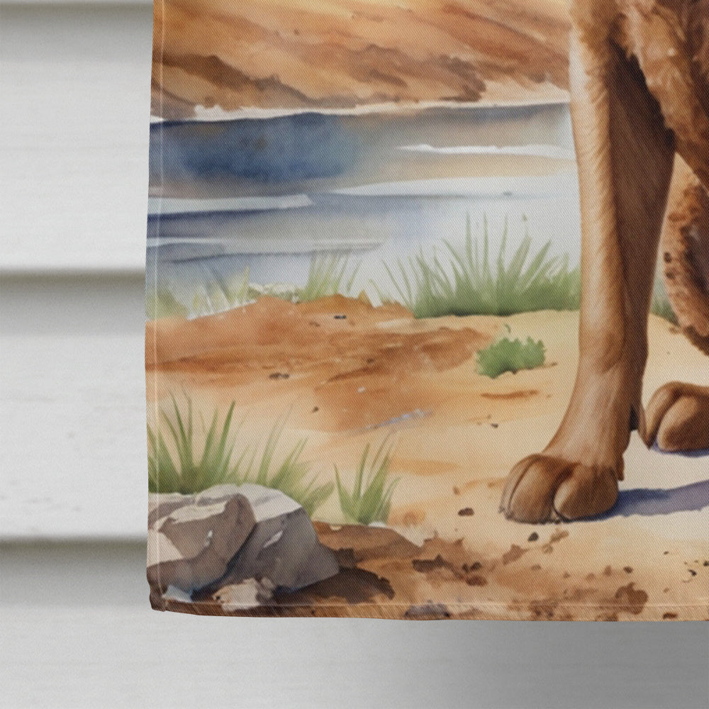 Chesapeake Bay Retriever Cowboy Welcome House Flag 28x40 Porch Sleeve Pole Decorative Outside Yard Banner Artwork Wall Hanging, Polyester