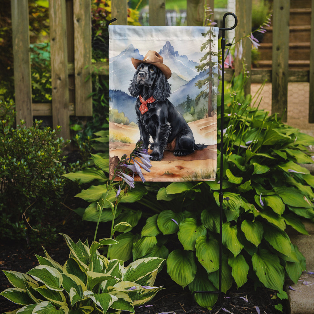 Cocker Spaniel Cowboy Welcome Garden Flag Mailbox Decorative Yard Banner Outside Patio Artwork for Flower Beds, Garden Size, Multicolor
