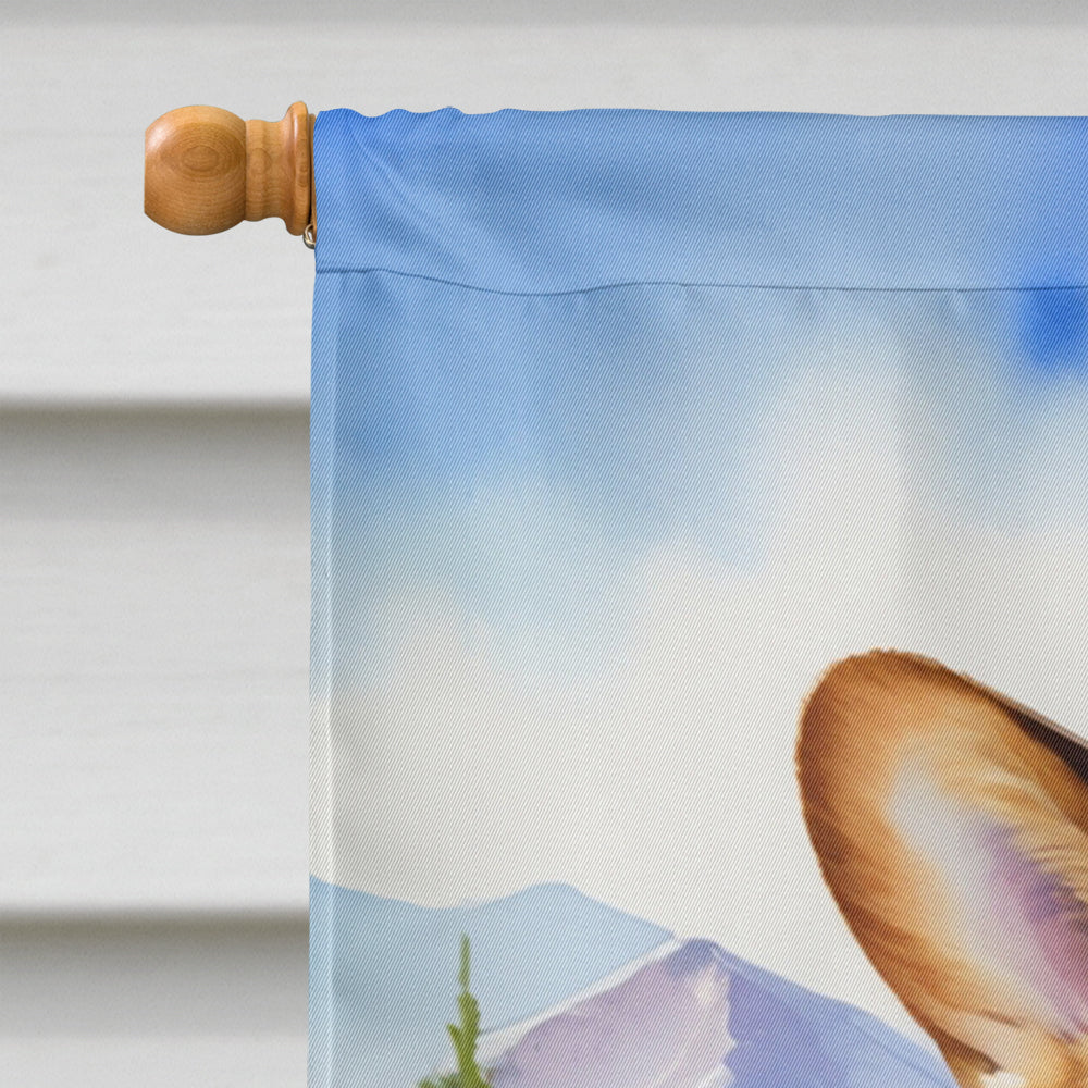 Corgi Cowboy Welcome House Flag 28x40 Porch Sleeve Pole Decorative Outside Yard Banner Artwork Wall Hanging, Polyester