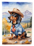 Dachshund Cowboy Welcome Garden Flag Mailbox Decorative Yard Banner Outside Patio Artwork for Flower Beds, Garden Size, Multicolor