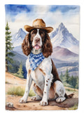 English Springer Spaniel Cowboy Welcome Garden Flag Mailbox Decorative Yard Banner Outside Patio Artwork for Flower Beds, Garden Size, Multicolor