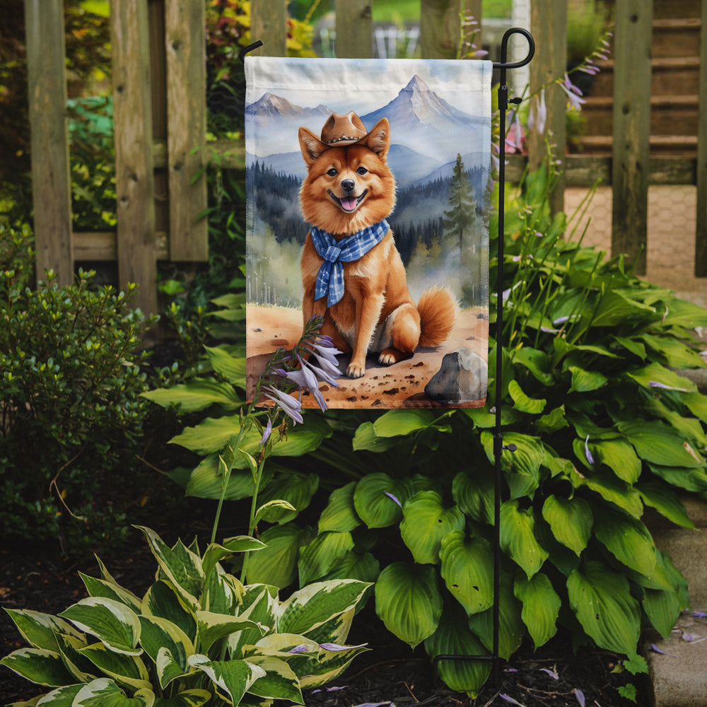 Finnish Spitz Cowboy Welcome Garden Flag Mailbox Decorative Yard Banner Outside Patio Artwork for Flower Beds, Garden Size, Multicolor