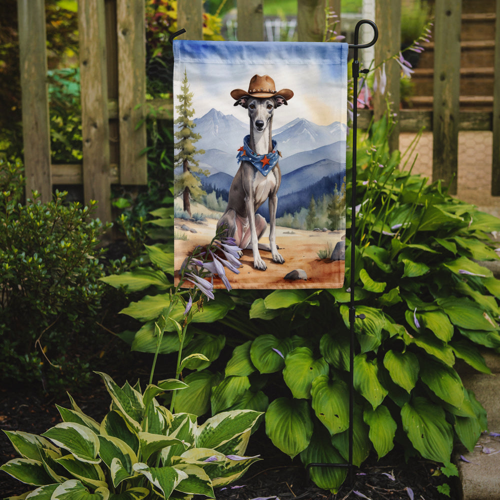 Greyhound Cowboy Welcome Garden Flag Mailbox Decorative Yard Banner Outside Patio Artwork for Flower Beds, Garden Size, Multicolor