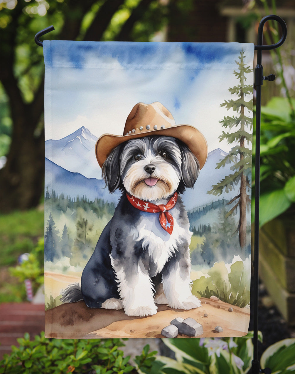 Havanese Cowboy Welcome Garden Flag Mailbox Decorative Yard Banner Outside Patio Artwork for Flower Beds, Garden Size, Multicolor