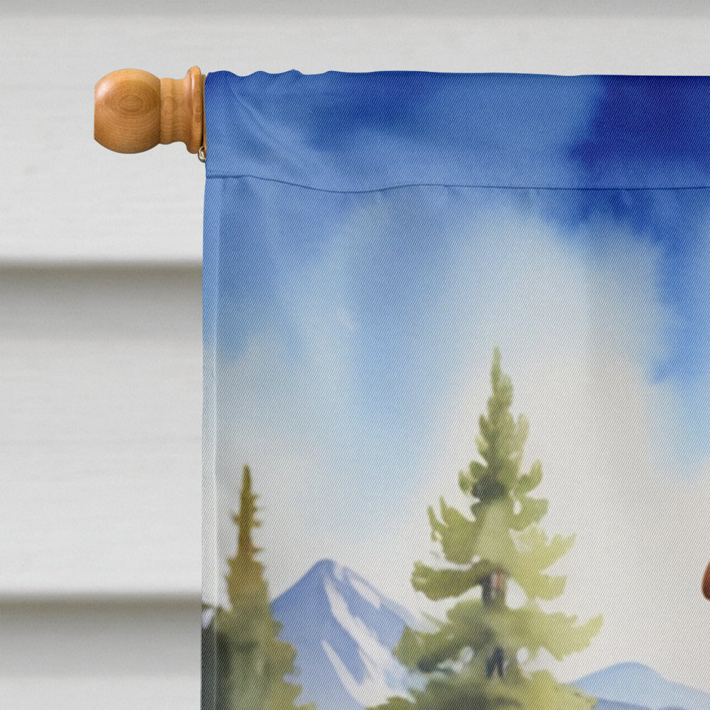 Irish Terrier Cowboy Welcome House Flag 28x40 Porch Sleeve Pole Decorative Outside Yard Banner Artwork Wall Hanging, Polyester