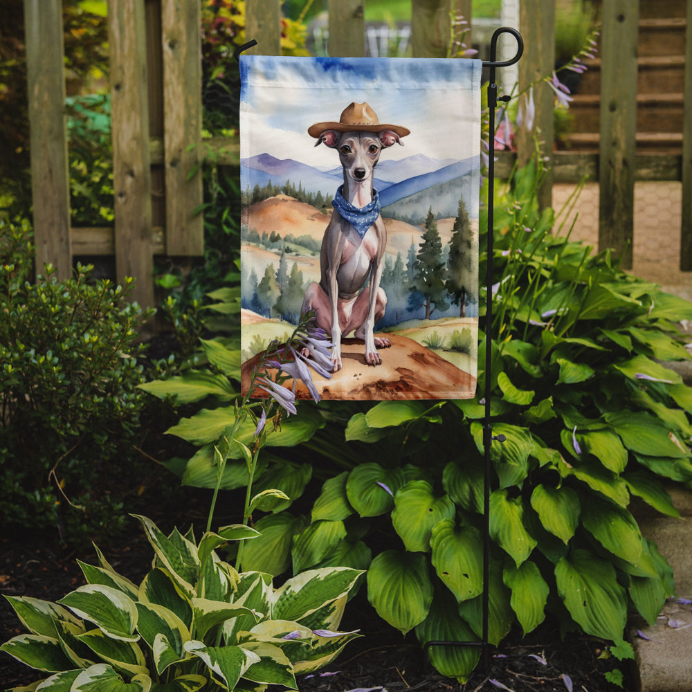 Italian Greyhound Cowboy Welcome Garden Flag Mailbox Decorative Yard Banner Outside Patio Artwork for Flower Beds, Garden Size, Multicolor