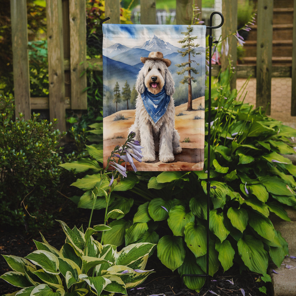 Komondor Cowboy Welcome Garden Flag Mailbox Decorative Yard Banner Outside Patio Artwork for Flower Beds, Garden Size, Multicolor