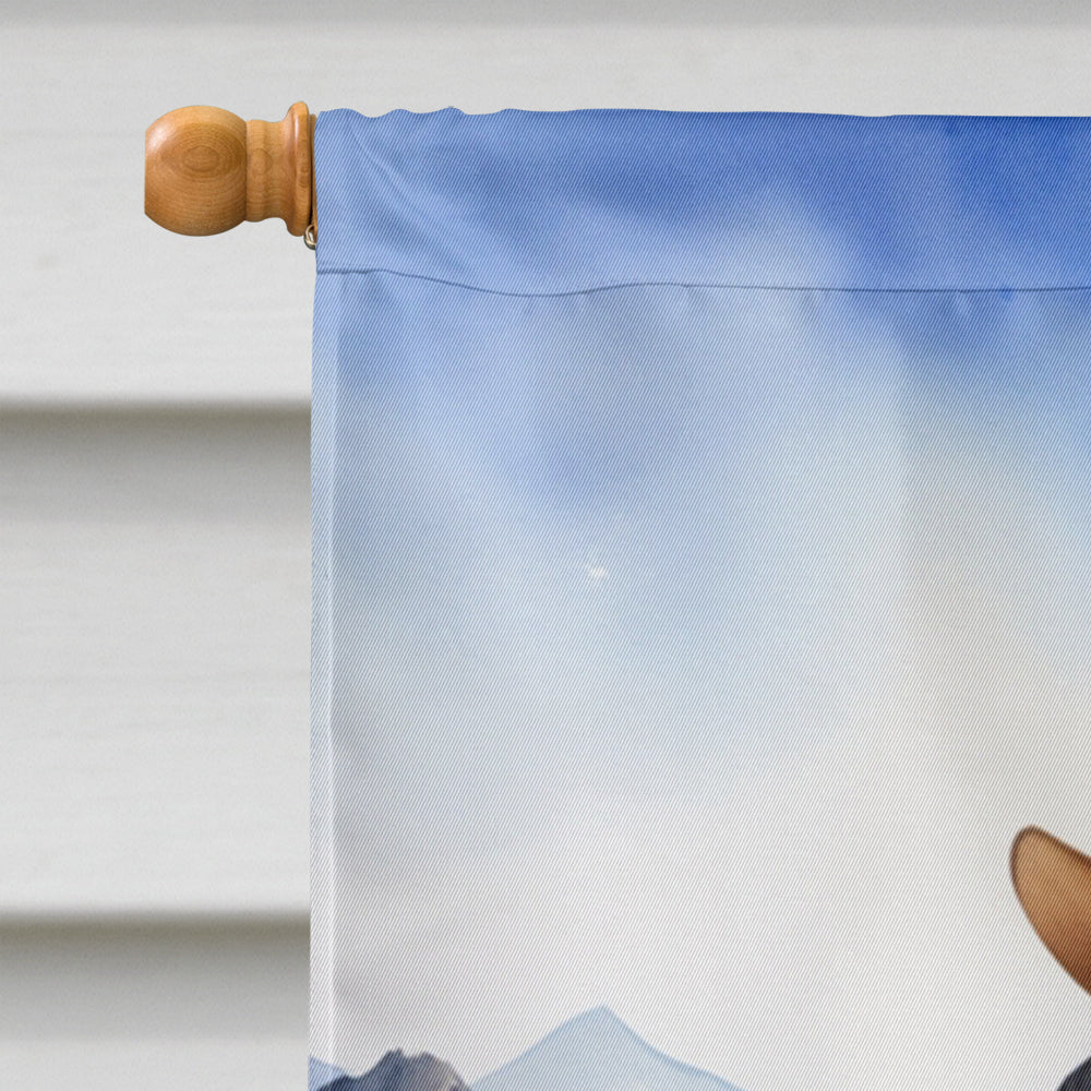 Mastiff Cowboy Welcome House Flag 28x40 Porch Sleeve Pole Decorative Outside Yard Banner Artwork Wall Hanging, Polyester
