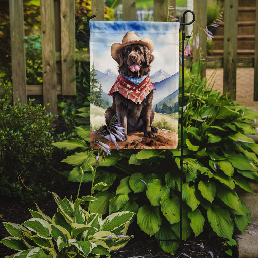 Newfoundland Cowboy Welcome Garden Flag Mailbox Decorative Yard Banner Outside Patio Artwork for Flower Beds, Garden Size, Multicolor