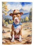 Pit Bull Terrier Cowboy Welcome Garden Flag Mailbox Decorative Yard Banner Outside Patio Artwork for Flower Beds, Garden Size, Multicolor