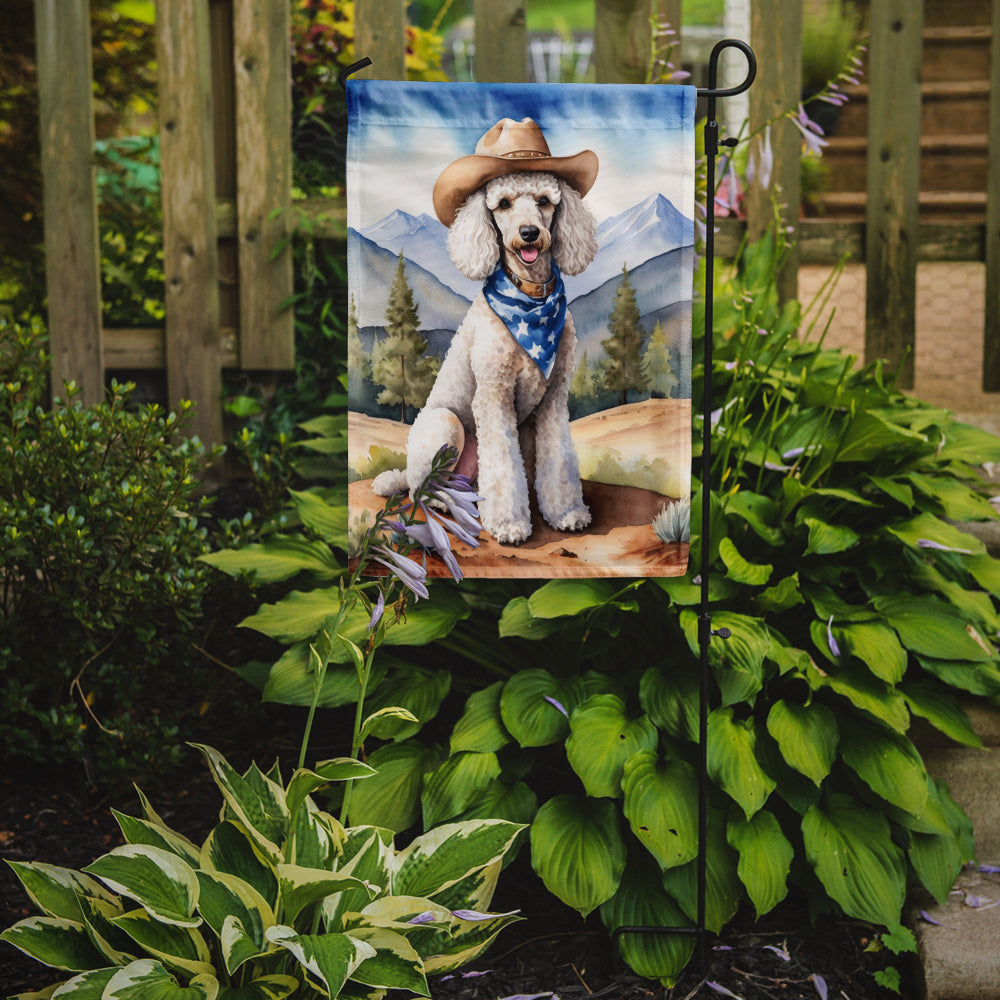 Poodle Cowboy Welcome Garden Flag Mailbox Decorative Yard Banner Outside Patio Artwork for Flower Beds, Garden Size, Multicolor