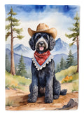 Portuguese Water Dog Cowboy Welcome Garden Flag Mailbox Decorative Yard Banner Outside Patio Artwork for Flower Beds, Garden Size, Multicolor