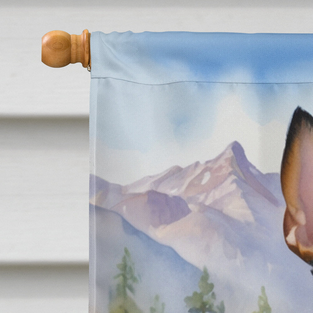 Rat Terrier Cowboy Welcome House Flag 28x40 Porch Sleeve Pole Decorative Outside Yard Banner Artwork Wall Hanging, Polyester