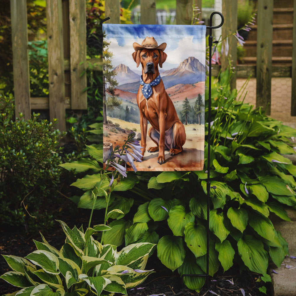 Rhodesian Ridgeback Cowboy Welcome Garden Flag Mailbox Decorative Yard Banner Outside Patio Artwork for Flower Beds, Garden Size, Multicolor