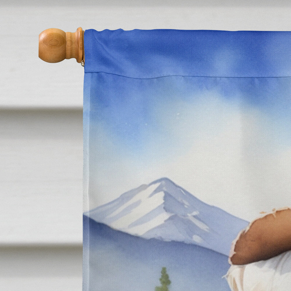 Sealyham Terrier Cowboy Welcome House Flag 28x40 Porch Sleeve Pole Decorative Outside Yard Banner Artwork Wall Hanging, Polyester