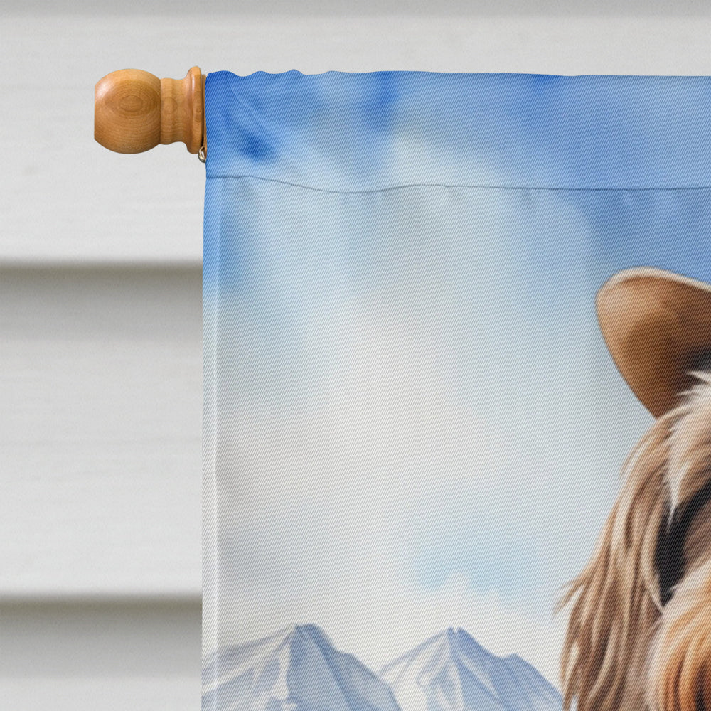 Wirehaired Pointing Griffon Cowboy Welcome House Flag 28x40 Porch Sleeve Pole Decorative Outside Yard Banner Artwork Wall Hanging, Polyester