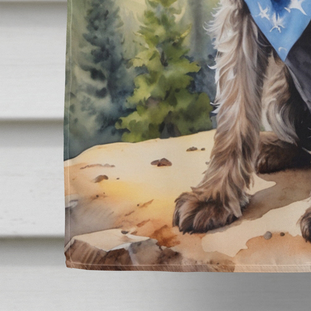 Wirehaired Pointing Griffon Cowboy Welcome House Flag 28x40 Porch Sleeve Pole Decorative Outside Yard Banner Artwork Wall Hanging, Polyester