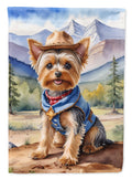 Yorkshire Terrier Yorkie Cowboy Welcome Garden Flag Mailbox Decorative Yard Banner Outside Patio Artwork for Flower Beds, Garden Size, Multicolor