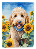 Goldendoodle in Sunflowers Garden Flag Mailbox Decorative Yard Banner Outside Patio Artwork for Flower Beds, Garden Size, Multicolor
