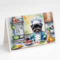 Affenpinscher The Chef Greeting Cards Pack of 8 Blank Cards with Envelopes Whimsical A7 Size 5x7
