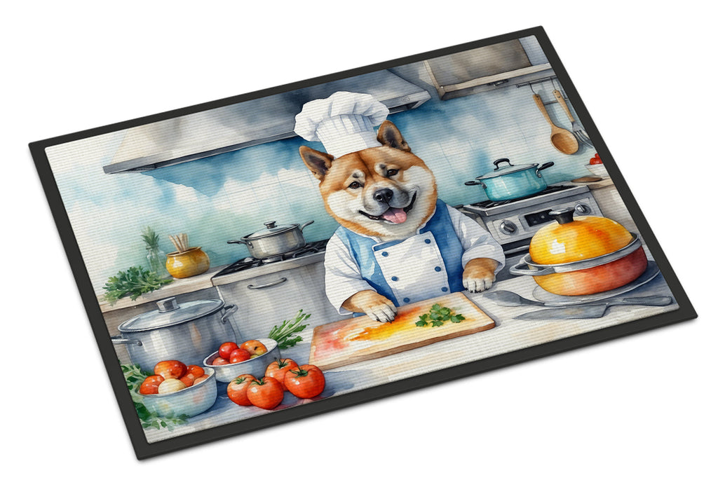Akita The Chef Doormat Indoor Outdoor 18H X 27W Front Door Mat Rugs for Entryway, Non Slip Washable