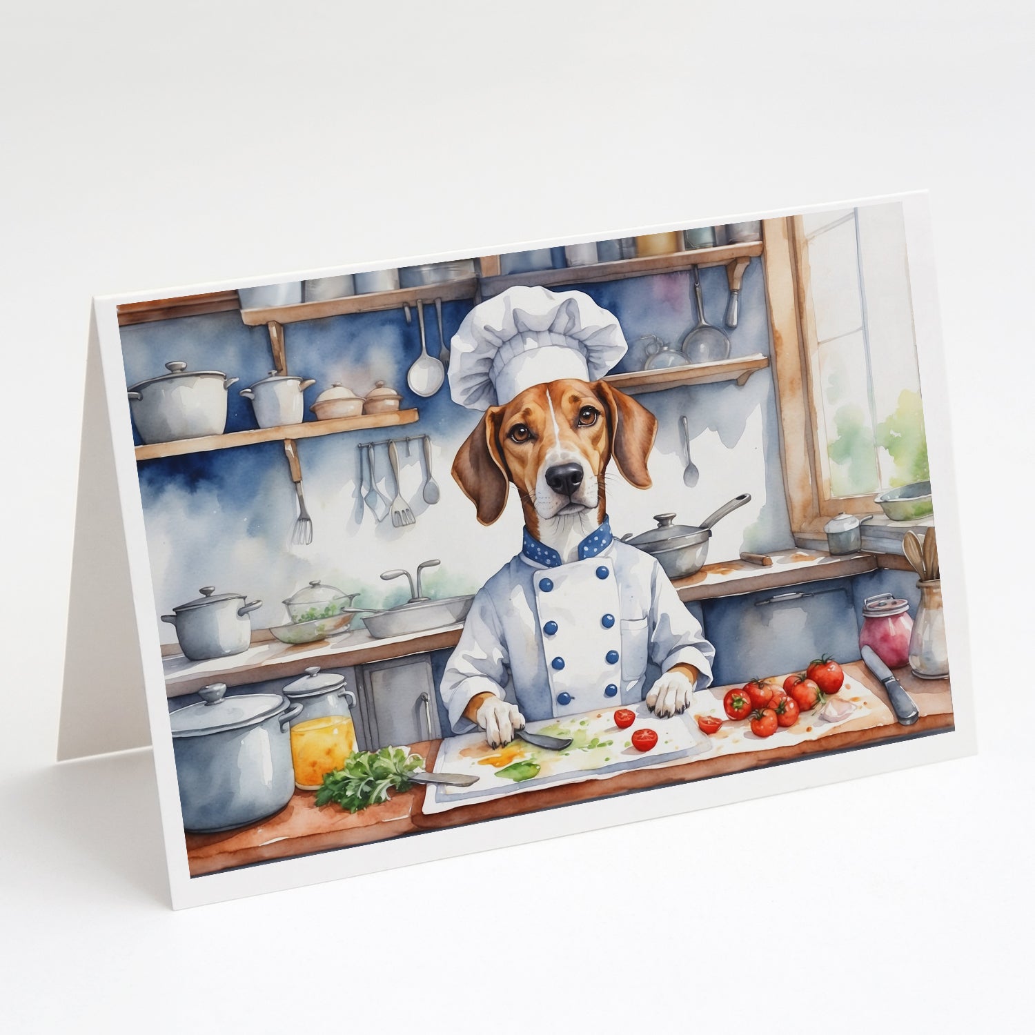 American Foxhound The Chef Greeting Cards Pack of 8 Blank Cards with Envelopes Whimsical A7 Size 5x7