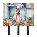 American Hairless Terrier The Chef Leash or Key Holder Wall Hooks, Coat Rack Wall Mount, for Hanging Keys, Towels, Aprons, Leashes
