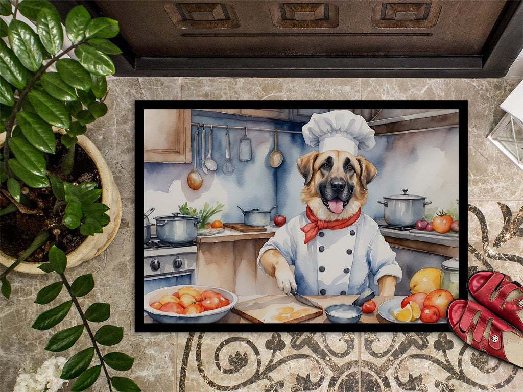 Anatolian Shepherd The Chef Doormat Indoor Outdoor 24H X 36W Front Door Mat Rugs for Entryway, Non Slip Washable Low Pile,